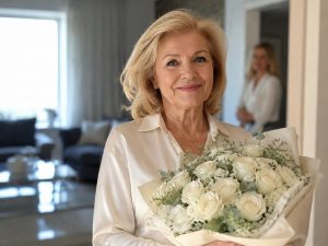 Цветы на юбилей — Букет на 70-летие маме — пастельные премиум-розы